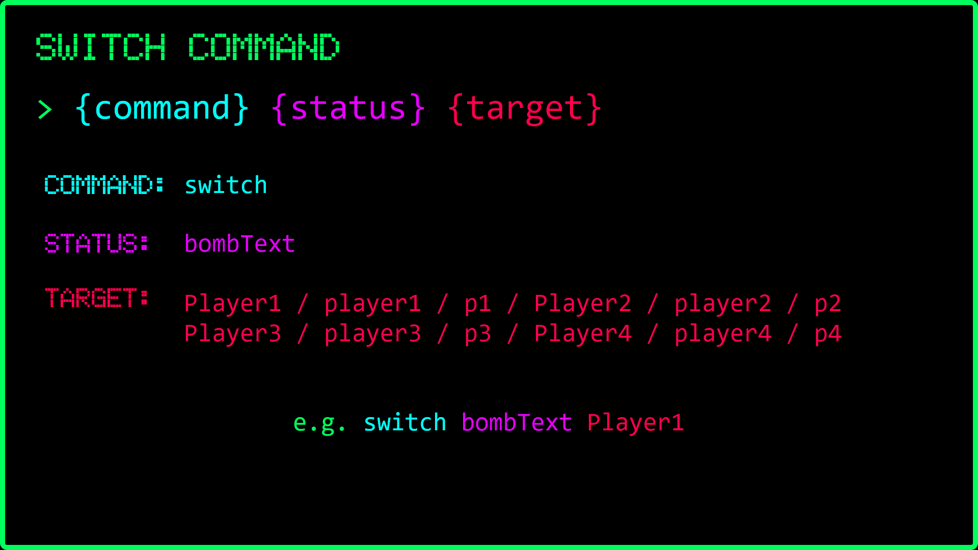 SWITCH COMMAND